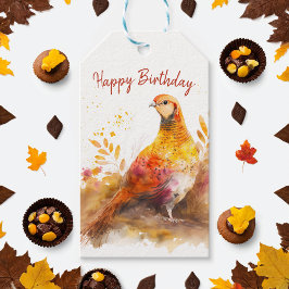 Fall/höstvibes fasan - Födelsedagsfest - Presentetikett