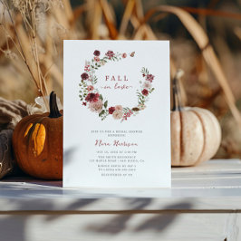 Fall i Blommigt med fallande andedräkt i Kärlek Mö Inbjudningar