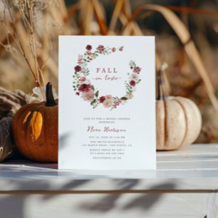 Fall i Blommigt med fallande andedräkt i Kärlek Mö Inbjudningar