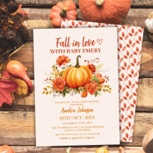 Fall i blommigt med kärlek-vattenfärg Pumpkin-baby