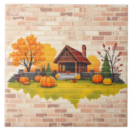 Fall i Happy thanksgiving i populära Fall Kakelplatta