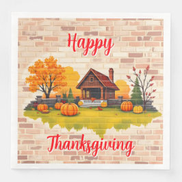 Fall i Happy thanksgiving i populära Fall Pappersservett