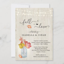 Fall i Kärlek allt på en bröllopsinbjudan med OSA