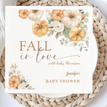 Fall i Kärlek Baby Shower Boho Pumpkin Papper