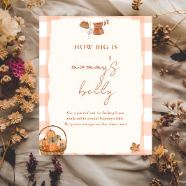 Fall i kärlek Baby Shower mamma Belly Sign Poster