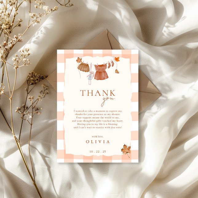 Fall i kärlek Baby Shower Tack Kort (Skapare uppladdad)