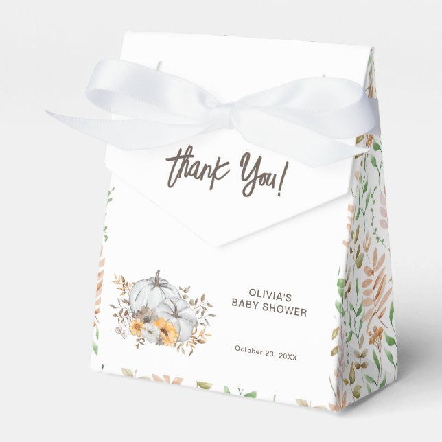 Fall i Kärlek Baby Shower Tack Presentaskar (Framsidan Sidan)