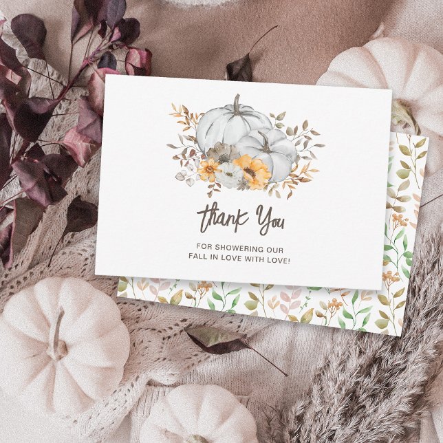 Fall i Kärlek Baby Shower - tackkort Inbjudningar (Skapare uppladdad)