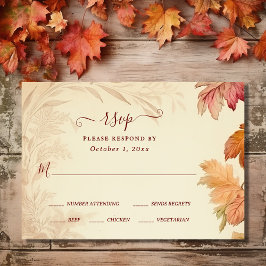 Fall i Kärlek Benice Höst löv Fall Wedding OSA Kort