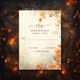 Fall i Kärlek Benice Höst löv Fall Wedding OSA Kort