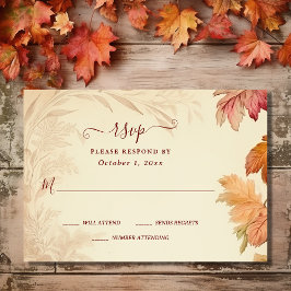 Fall i Kärlek Benice Höst löv Fall Wedding OSA Kort