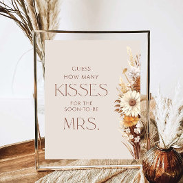 Fall i Kärlek Blommigt Möhippa Hur många kisses Poster