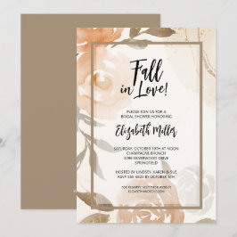 Fall i Kärlek Blommigt Möhippa Inbjudningar