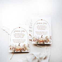 Fall i kärlek Blommigt Pumpkin Bokar Baby Shower Tilläggskort