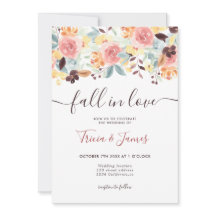 Fall i kärlek blommigt, strålfoto initialer bröllo