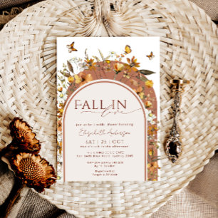 Fall i Kärlek Bohemian Terracotta Wildbloms Möhipp Inbjudningar