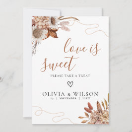 Fall i kärlek | Boho Bröllop Kärlek är Sweet Sign Inbjudningar