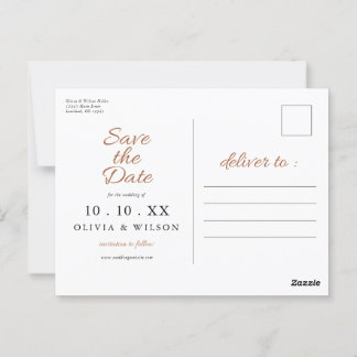 Fall i kärlek | Boho Flowers Photo Save Date Vykort