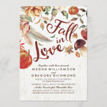 Fall i Kärlek Boho Rustic Blommigt Pumpink Bröllop