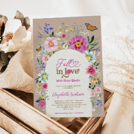 Fall i Kärlek | Boho WildblomGirl Baby Shower Inbjudningar