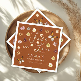 Fall i Kärlek Brent Orange Boho Möhippa Pappersservett