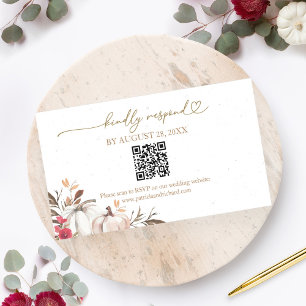 Fall i Kärlek Bröllop QR Online OSA kort