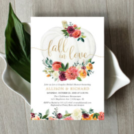 Fall i kärlek burgundy guld par möhippa inbjudningar