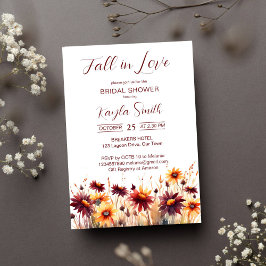Fall i kärlek burgundy orange dahlias möhippa inbjudningar