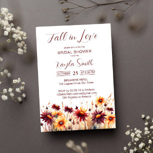 Fall i kärlek burgundy orange dahlias möhippa inbjudningar