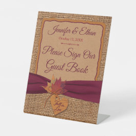 Fall i Kärlek Burlap, Löv Bröllop