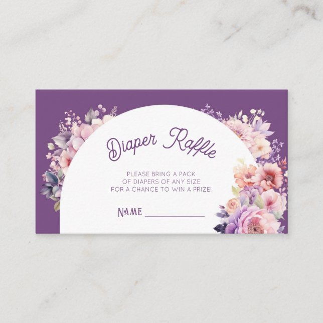 Fall i kärlek fall blommigt baby Kappraffel biljet Tilläggskort (Framsida)