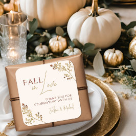 Fall i Kärlek Fall Foliage Neutralt Möhippa Fyrkantigt Klistermärke