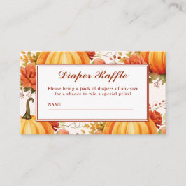 Fall i kärlek flora fall Babydusch Diaper Raffle Tilläggskort