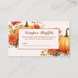 Fall i kärlek flora fall Babydusch Diaper Raffle Tilläggskort