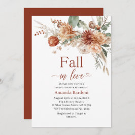 Fall i Kärlek Flowers Watercolor möhippa Inbjudningar