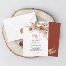 Fall i Kärlek Flowers Watercolor möhippa Inbjudningar