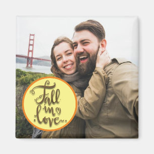 Fall i Kärlek-foto med skripttext Magnet