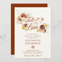 Fall i Kärlek Guld Bouquet-Möhippan på hösten Inbjudningar