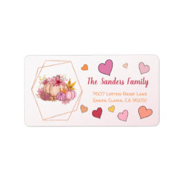 Fall i Kärlek Hej Sweet Little Pumpkin Hearts Adressetikett