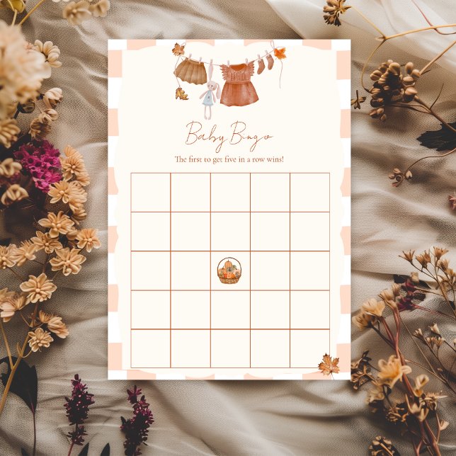 Fall i kärlek Hitta gästen Baby Bingo-spelkortet Julkort (Skapare uppladdad)