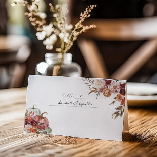 Fall i Kärlek   Höstblommor Bröllop-monteringskort Visitkort
