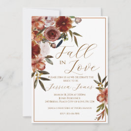 Fall i Kärlek hösten Inbjudningskort för möhippan