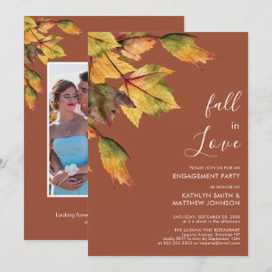 Fall i Kärlek höstmyntFörlovningen för Elegant av Inbjudningar
