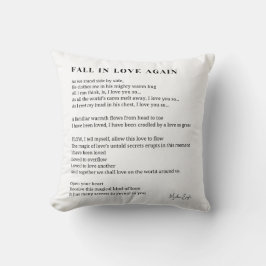 Fall i kärlek igen, dikt poesi kudde