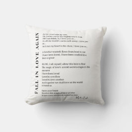 Fall i kärlek igen, dikt poetrikonst kudde