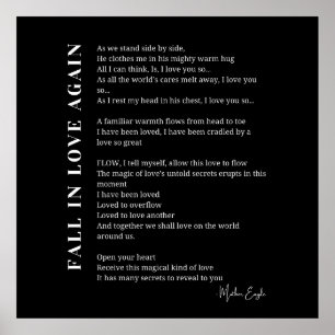 Fall i kärlek igen poster dikt poetry wall art