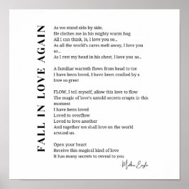 Fall i kärlek igen poster dikt poetry wall art