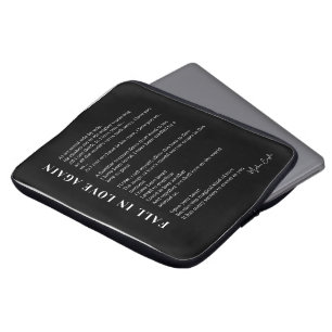 Fall i kärlek igen poster dikt poetry wall art laptop fodral