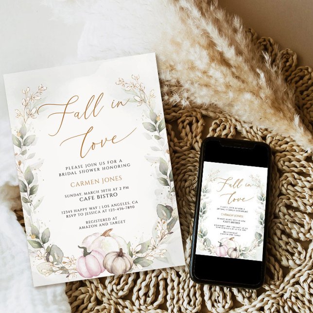 Fall i kärlek Inbjudningskort för möhippan, Pumpki (Skapare uppladdad)