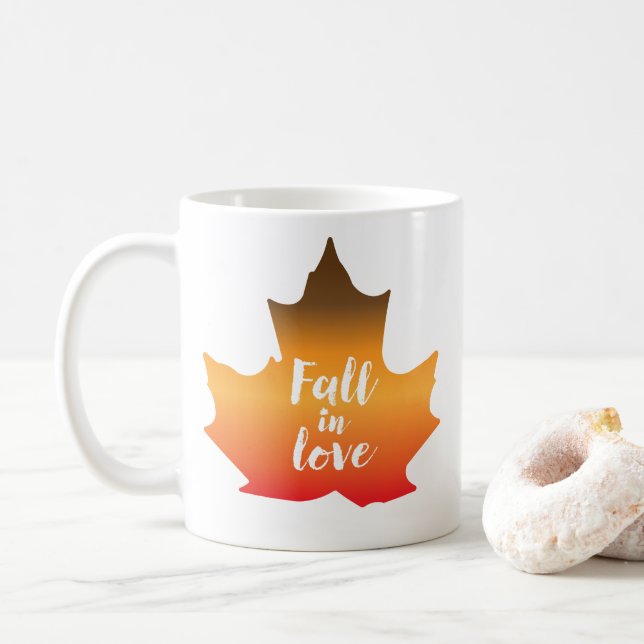 Fall i Kärlek Löv Kaffemugg (Med munk)